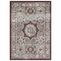 Esfera 8 x 11 ft. Suzani Medallion Rectangle Area Rug - Red ES2842742